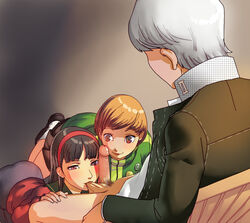 amagi_yukiko megami_tensei narukami_yu persona persona_4 romantic_2003 satonaka_chie seta_souji shin_megami_tensei