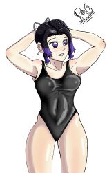 1girls armpits demon_slayer female female_only kimetsu_no_yaiba kochou_shinobu sog2 solo swimsuit swimwear