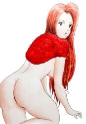 ass big_ass milkyway8969 nude nude_female original original_character red_hair traditional_art traditional_media traditional_media_(artwork) white_background