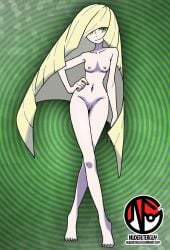 1girls abstract_background accurate_art_style barefoot blonde_hair breasts casual_nudity completely_naked completely_naked_female completely_nude completely_nude_female edit feet female female_only green_eyes hair_covering_eye hand_on_hip human legs_crossed long_hair long_legs lusamine_(pokemon) milf naked nintendo nipples nonsexual_nudity nude nude_filter nudefilterguy official_artwork_edit painted_fingernails painted_nails pokemon pokemon_sm pussy smile solo standing