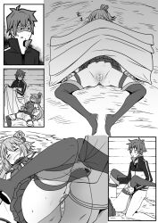 1boy 1girls aqua_(konosuba) ddks2923 drunk h2o_(ddks2923) kono_subarashii_sekai_ni_shukufuku_wo! satou_kazuma sleep_molestation sleeping tagme