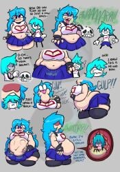 bbw belly blue_hair burp burping chubby_female fat female_pred friday_night_funkin implied_digestion internal mysteryfirecreature nonebreakful nusky skull sky_(friday_night_funkin) skyblue skyverse thick_thighs vore xray