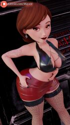 3d big_ass big_breasts big_butt daz_studio fishnets helen_parr mayvee smooth_skin tattoo the_incredibles