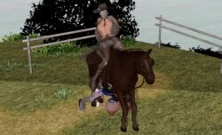 3d animated ashe_(overwatch) bare_breasts brocobich d.va horse huge_breasts mp4 no_sound overwatch tagme video zoophilia