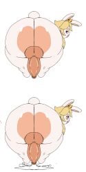 1male ass back_view backsack big_ass big_balls big_butt biting_lip blonde_hair blue_eyes butt comic commission commission_art commissioner_upload crossdressing cum cum_on_floor cumming dat_ass domoatdark eyes_rolling_back furry looking_at_viewer male_only mario_(series) mario_+_rabbids mario_+_rabbids:_kingdom_battle massive_ass nintendo penis presenting presenting_hindquarters rabbid rabbid_peach rabbit rabbit_ears raving_rabbids solo ubisoft white_fur