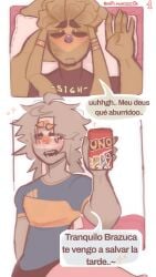 2boys adidas argentina_(countryhumans) boca_juniors brazil_(countryhumans) clothing comic comic_page countryhumans gay kinky_naty male page_1