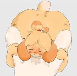 animal_crossing anthro ass big_ass blowjob bubble_butt dog fellatio furry huge_ass isabelle_(animal_crossing) kofesmilk nintendo tagme