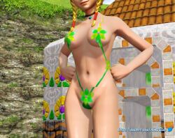 1girls 3d big_breasts bikini blonde_hair busty cleavage confident hands_on_hips head_out_of_frame hi_res hyrule_warriors large_breasts legs linkle navel pose posing screencap seductive seductive_smile sensual short_hair sling_bikini smile stitched the_legend_of_zelda thighs virtualblueam2