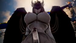 1futa 3d artist_request big_breasts black_desert_online breasts futa_only futanari helmet light-skinned_futanari light_skin looking_at_viewer nipples penis red_hair taker_pov thick_thighs valkyrie valkyrie_(black_desert) winged_helmet wings