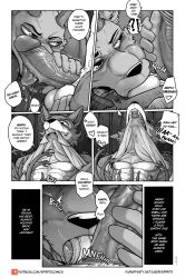 abs ahe_gao anthro athletic ball_fondling ball_lick ball_suck balls beastars big_penis bodily_fluids bottomless canid canine canis cardigan clothed clothing clothing_lift comic deer duo embarrassed fellatio fondling foreskin genital_fluids genitals handjob hi_res inside legoshi_(beastars) licking looking_pleasured louis_(beastars) male male/male male_only mammal masturbation muscular nervous oral page_41 penile penis penis_lick precum saliva scar sex shirt shirt_in_mouth shirt_lift size_difference spiritd sucking sweat tongue tongue_out topwear vein veiny_penis wolf