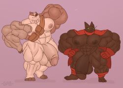 2boys abs badgerclops biceps flaccid furry gab_art gay hyper hyper_balls hyper_genitalia hyper_muscles hyper_penis hyper_testicles male male_focus male_only mao_mao:_heroes_of_pure_heart muscle muscles muscular muscular_arms muscular_ass muscular_back muscular_legs muscular_male muscular_thighs nipples pecs sheriff_mao_mao_mao veins veiny_penis