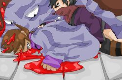 blood blue_(pokemon) gay guroghost koga_(pokemon) male muk pokemon pokemon_(manga) pokemon_adventures