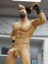 1boy bara censored drift_(fortnite) fortnite male_only martistot muscular muscular_male penis solo solo_male