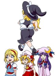 4girls alice_margatroid animan animanstudios axel_in_harlem big_ass big_butt bubble_butt female female_only fiesta_factory flandre_scarlet funny marisa_kirisame meme multiple_girls patchouli_knowledge staring_at_ass touhou