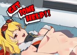 1girls animated english_text hard_nipples hololive hololive_indonesia hololive_indonesia_holoh3ro implied_sex kaela_kovalskia meme no_sound on_back string_bikini video virtual_youtuber yanjhia