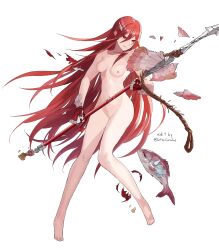 1girls bare_legs bettercommsoul breasts completely_nude cordelia_(fire_emblem) edit female female_only fingerless_gloves fire_emblem fire_emblem_awakening fire_emblem_heroes frown gloves hair_between_eyes legs long_hair nintendo nipples nude nude_female nude_filter red_eyes red_hair small_breasts solo spear torn_clothes very_long_hair weapon