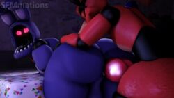 2boys 3d 3d_(artwork) anal_sex animated animation animatronic anthro anthro_only anus backsack blue_body bonnie_(fnaf) bouncing_balls bouncing_butt cum cum_in_ass cum_inside ejaculation faceless five_nights_at_freddy's five_nights_at_freddy's_2 fnaf fox foxy_(fnaf) fur furry furry_only gay hi_res humanoid inviting inviting_to_sex knot living_machine looking_at_another looking_back machine male male/male male_only male_penetrated male_penetrating_male mp4 penetration presenting_ass presenting_butt rabbit red_eyes robot scottgames sex sfmmations short_playtime sound tagme video withered_bonnie withered_foxy yaoi