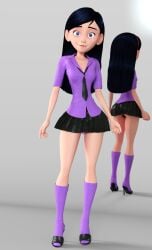 3d anal buttplug daz3d daz_studio disney heels high_heels knee_socks kneehighs kneesocks legs pin3d pixar purple_socks school_uniform schoolgirl sex_toy smooth_skin socks solo solo_female tagme the_incredibles violet_parr