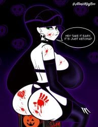 1girls artist_name ass atomickingboo big_ass big_breasts big_butt black_hair black_lipstick boobs breasts brunette bust busty curvaceous curvy curvy_figure dark_hair digital_drawing_(artwork) digital_media_(artwork) eyebrows eyelashes eyes female female_focus goth goth_girl green_eyes hair halloween hips hourglass_figure huge_ass huge_boobs huge_breasts implied_blood ketchup large_ass large_breasts legs lindel_dollice_quilten lips lipstick long_hair original original_character pale-skinned_female pale_skin thick thick_legs thick_thighs thighs top_heavy upper_body voluptuous white-skinned_female white_body white_skin wide_hips