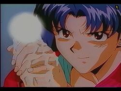 90s accurate_art_style animated bandits_(artist) censored clothing cum handjob human_salvation_project misato_katsuragi neon_genesis_evangelion open_mouth penis tagme