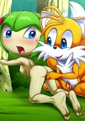 1boy 1girls anthro bbmbbf blush cosmo_the_seedrian couple dat_ass fingering fox furry interspecies masturbation mobius_unleashed nipple nude palcomix pietros_secret_club seedrian sega sideboob small_breasts sonic_(series) sonic_the_hedgehog_(series) sonic_x tagme tails tails_the_fox