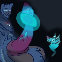 2d_animation animated anthro canid duo female glowing glowing_horn gnoll handjob horn hyena male male/female mammal mind_control multi_nipple nipples penile possesed sex spade spirit universaldragon universaldragon_(character)