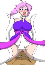 andamiro angel bluearrow37_(artist) clothed_sex fallen_angel hentai pump_it_up pump_it_up_infinity pump_it_up_prime2 purple_dress purple_hair sex vaginal_penetration vaginal_sex white_stockings