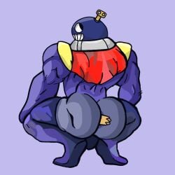 1boy ass ass_focus big_ass big_butt big_muscles brawl_stars broly_culo butt butt_focus crouching fuse grin humanoid looking_back male male_only meme muscular muscular_humanoid muscular_male parody smile solo spread_legs spreading supercell teeth tick_(brawl_stars) unknown_artist