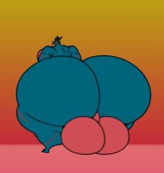 anthro balls big_ass big_balls bubble_butt colossal_ass enormous_ass gigantic_ass gigantic_testicles huge_ass huge_balls hyper_ass hyper_balls male male_only massive_ass muffyhecc scalie thick_thighs tongue_out wide_hips william_(william99880)