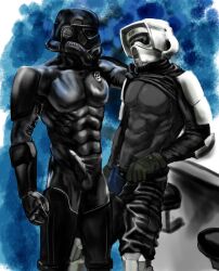 erection erection_under_clothes gay gay_domination gay_sex latex leaking leaking_cum leaking_precum male/male male_only penis scout_trooper shadow_stormtrooper star_wars stormtrooper tight_clothing underwear