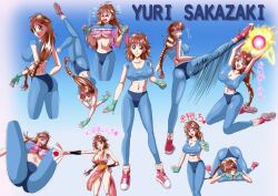 armpit_sweat art_of_fighting bloomers cameltoe dragon_tiger_fist gym_uniform inori_inaba jc leggings mai_shiranui_(cosplay) mekosuji original oro-chan panchira r-18 sakazaki shoes small_breasts sneakers spats wakiase wedgie yuri yuri_sakazaki yuri_sakazaki_(cosplay)