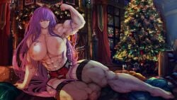 fate/grand_order female garter_straps ikeartrellatab muscular_female scathach_(fate) tagme