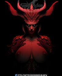 3d big_breasts big_nipples blender blizzard_entertainment breasts breasts_out demon demon_girl demon_horns diablo diablo_4 exposed_breasts female female_focus female_only glowing_eyes heavy_breasts hell heterochromia high_resolution highres horn horns imminent_death large_breasts lilith_(diablo) looking_at_viewer milf mother nipples solo squidmelon stare staring staring_at_viewer succubus succubus_queen wallpaper