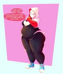 alternate_body_type chubby chubby_female fat female gwen_stacy marvel marvel_comics overweight solo spider-gwen spider-man:_across_the_spider-verse spider-man:_into_the_spider-verse spider-man_(series) sunsleptos tagme weight_gain