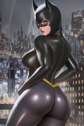 1girls ai_generated ass batwoman big_ass big_breasts breasts curvy curvy_female dat_ass dc dc_comics female female_only latex_suit light-skinned_female solo superheroine tight_clothing voluptuous voluptuous_female wide_hips