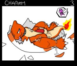 anal anal_sex anal_vore anthro anthro_only charem charmeleon coast_(artist) crossover dialogue dinosaur duo egg english_text erection fan_character feral feral_only fire flaming_tail generation_1_pokemon genitals male mario_(series) nintendo orange_body orange_skin penetration penis pink_yoshi pokemon pokemon_(species) red_penis reptile scalie simple_background smile solo_focus tail text tongue tongue_out vore white_background yoshi yoshi_egg