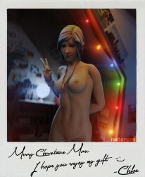 1girls 3d abs areolae athletic athletic_female bedroom belly_piercing blender blue_hair breasts casual chloe's_bedroom chloe_price christmas christmas_card completely_nude completely_nude_female detailed_background female female_focus human life_is_strange light-skinned_female light_skin looking_at_viewer medium_breasts multicolored_hair necklace neckwear netcrum nipples nude nude_female pale_skin peace_sign piercing polaroid pose posing presenting presenting_breasts pussy pussy_lips pussy_peek room seductive seductive_eyes seductive_look seductive_smile solo solo_female solo_focus standing text two_tone_hair vagina watermark