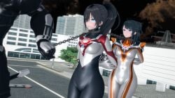 2girls 3d defeated defeated_heroine minato_asahi_(grigio) rule_63 ultraman_(franchise) ultraman_orb ultrawoman_grigio