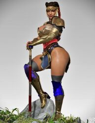 1girls 3d absurd_res apex_legends armor big_ass big_breasts bikini_armor boots braided_hair breasts cleavage cosplay crossover crossover_cosplay dark-skinned_female dark_skin dc dc_comics female female_only hi_res high_heel_boots large_breasts loba_(apex_legends) olive_skin respawn_entertainment rude_frog solo thick thick_thighs thighs voluptuous wonder_woman_(cosplay)