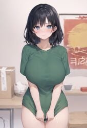 1girls ai_generated big_breasts black_hair curvaceous curvy_body curvy_female curvy_figure female_focus female_only hi_res highres medium_hair original original_characters seductive_look short_hair stable_diffusion stuffyai voluptuous voluptuous_female