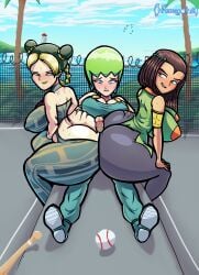 1futa areolae ass ass_cleavage ass_to_ass assjob back big_ass big_butt brown_hair butt_crack buttjob clothed clothing double_buttjob erection ermes_costello female foo_fighters francyart34 fully_clothed futa_on_female futanari green_hair huge_ass human jojo's_bizarre_adventure jolyne_kujo light-skinned_female light-skinned_futanari light_skin long_hair looking_back mostly_clothed nipples penis self_upload short_hair sitting squatting thick_thighs wide_hips