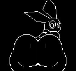 1girls 2023 2d animated anthro anus ass bent_over big_butt big_ears black_and_white black_body black_eyes butt_focus eocvevo eyelashes female female_only gif huge_butt lagomorph leporid lewdyant looking_back loop mammal monochrome rabbit scut_tail short_playtime short_tail solo sony_corporation sony_interactive_entertainment tail twerking vib-ribbon vibri