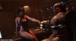 3d dark-skinned_male doomfist female imminent_sex male overwatch pharah