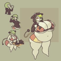 big_breasts breasts chubby female gardevoir huge_breasts large_breasts miltank_(cosplay) pokémon_(species) pokemon pokemon_(cosplay) pokemon_(species) snovation weight_gain