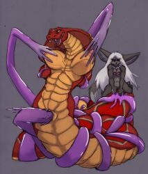 absurd_res anthro breast_grab breast_play breast_pull breasts canid canine cobra defeat defeat_sex defeated duo esther_(umpherio) female female/female fennec fox hand_on_breast hi_res kasseth_(character) mammal penetration reptile scalie sex size_difference snake tentacle tentacle_penetration tentacle_sex umpherio vaginal_penetration