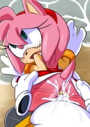 amy_rose anal anal_creampie anal_sex ass cum cum_in_ass female female_penetrated horrified looking_back painal partially_clothed penis pokachu_(artist) questionable_consent sex sonic_(series) sonic_the_hedgehog_(series) spanked spanked_butt straight tails