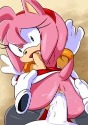 amy_rose anal anal_penetration anal_sex ass female female_penetrated horrified looking_back painal penis pokachu_(artist) questionable_consent sex sonic_(series) sonic_the_hedgehog_(series) straight tails