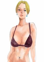 1girls big_breasts big_tits blonde_hair blue_eyes busty king_(snk) king_of_fighters light_skin short_hair tucon_b white_skin