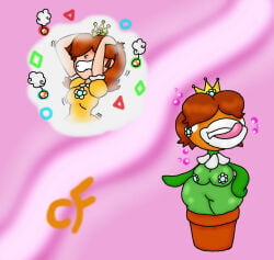 1girls :>= big_breasts big_lips big_lips_no_eyes breasts chaos-force expansion female female_only fuckplant large_breasts long_lips mario_(series) piranha_plant plant plant_girl potted_plant princess_daisy succplant suck_and_fuck suckplant super_mario_bros. transformation