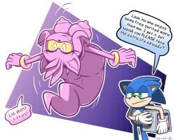 1up amy_rose bending_backwards blue_body chabble extra_life_sonic floating ghost ghost_girl ghost_tail green_eyes pink_body pink_hair pink_nipples sonic_(series) sonic_the_hedgehog sonic_the_hedgehog_(series) tagme upside-down